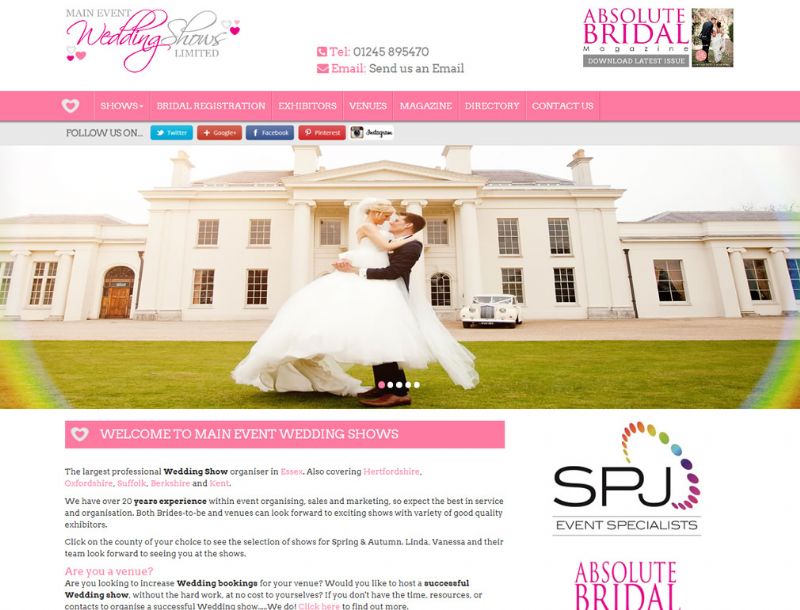 Chelmsford Essex Web Design - Main Weddings And Events