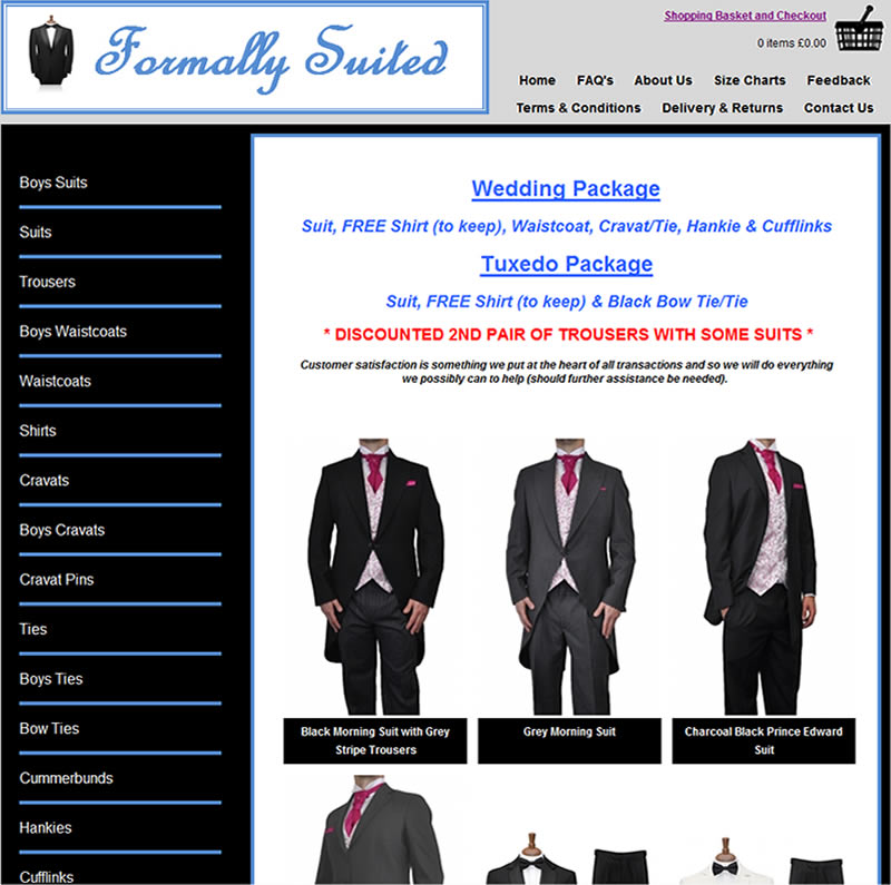 Chelmsford Essex Web Design - Formally Suited