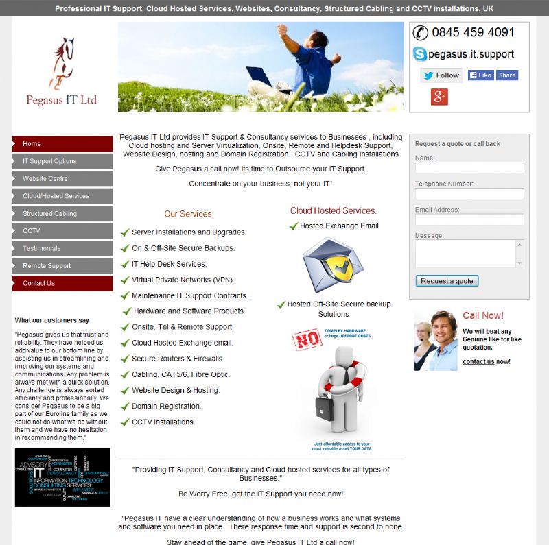 Chelmsford Essex Web Design - Pegesus IT Solutions